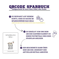 Geldgeschenk | Personalisiertes Sparbuch | QrCode Postkarte DIN A6 inkl. Briefumschlag & Anhänger | Führerschein