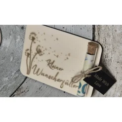 Geldgeschenk / Wunscherfüller / Geldkarte Holz / Geschenkidee für jeden Anlass