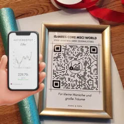 Geldgeschenk Aktie ETF Kryptowährung | Personalisiertes QrCode Bild