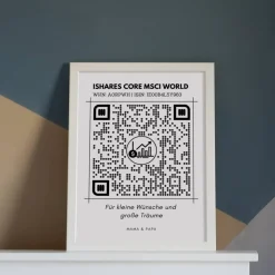 Geldgeschenk Aktie ETF Kryptowährung | Personalisiertes QrCode Bild