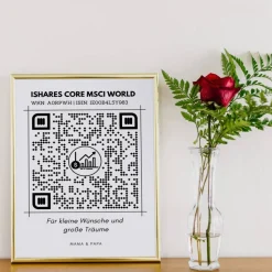 Geldgeschenk Aktie ETF Kryptowährung | Personalisiertes QrCode Bild