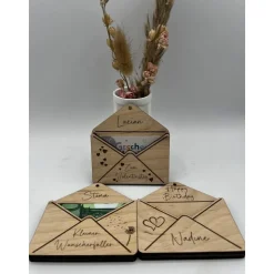 Geldgeschenk aus Holz – Geschenkkartenhalter & Wunscherfüller für Geburtstag, Valentinstag & besondere Anlässe