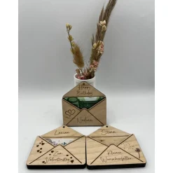 Geldgeschenk aus Holz – Geschenkkartenhalter & Wunscherfüller für Geburtstag, Valentinstag & besondere Anlässe