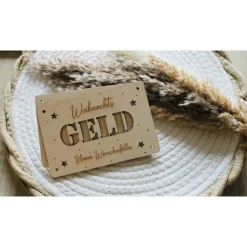 Geldgeschenk aus Holz, Wunscherfüller, Geschenkverpackung, Weihnachten, personalisierbar