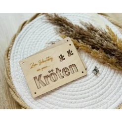 Geldgeschenk aus Holz, Wunscherfüller, Geschenkverpackung, Geburtstag, personalisierbar