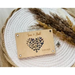 Geldgeschenk aus Holz, Wunscherfüller, Geschenkverpackung, Hochzeit, Liebe, Paar - personalisierbar