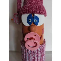 Geldgeschenk BABY PINK Geschenk zur Babyparty Geburt Taufe Dekoration  fürs Babyzimmer Upcycling Flasche