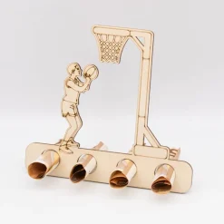 Geldgeschenk Basketballspieler - aus Birkenholz - kreative Art Geld zu verschenken