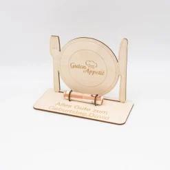 Geldgeschenk Besteck - aus Holz personalisiert