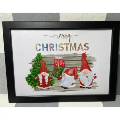 Geldgeschenk Bilderrahmen Weihnachten Wichtel Gnom 5 personalisierbar DIN A4