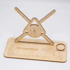 Geldgeschenk Billard - aus Holz personalisiert