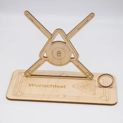Geldgeschenk Billard - aus Holz personalisiert