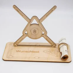 Geldgeschenk Billard - aus Holz personalisiert