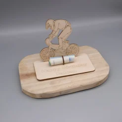 Geldgeschenk BMX Fahrer - aus Holz personalisiert