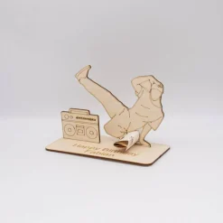 Geldgeschenk Breakdance - aus Holz personalisiert