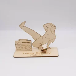 Geldgeschenk Breakdance - aus Holz personalisiert
