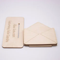 Geldgeschenk Briefumschlag - aus Holz personalisiert