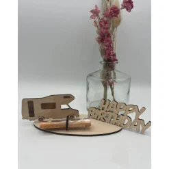 Geldgeschenk Camper, aus Holz / Geschenkidee Camping, Rentner / Geburtstag / Urlaub / Wohnmobil / Bulli