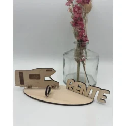 Geldgeschenk Camper, aus Holz / Geschenkidee Camping, Rentner / Geburtstag / Urlaub / Wohnmobil / Bulli