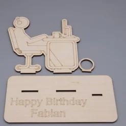 Geldgeschenk Computer - aus Holz personalisiert