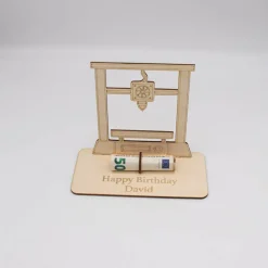 Geldgeschenk 3D Drucker - aus Holz personalisiert