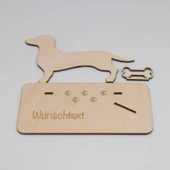 Geldgeschenk Dackel - aus Holz personalisiert