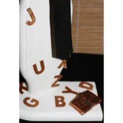 Geldgeschenk Dekofigur BÜCHERWURM witziges Geldgeschenk für Leseratten aus Holz