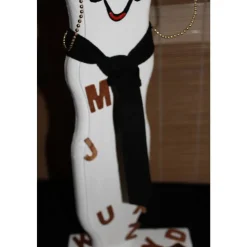 Geldgeschenk Dekofigur BÜCHERWURM witziges Geldgeschenk für Leseratten aus Holz