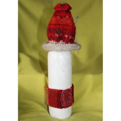 Geldgeschenk  Dekofigur NIKO, nette Idee zum Nikolaus, witziges Upcycling-Projekt, gestaltet mit Acrylfarbe und Wolle