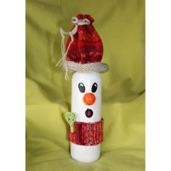 Geldgeschenk  Dekofigur NIKO, nette Idee zum Nikolaus, witziges Upcycling-Projekt, gestaltet mit Acrylfarbe und Wolle