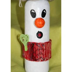 Geldgeschenk  Dekofigur NIKO, nette Idee zum Nikolaus, witziges Upcycling-Projekt, gestaltet mit Acrylfarbe und Wolle