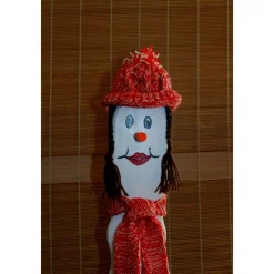 Geldgeschenk Dekofigur STRICKLIESL witziges Geldgeschenk für Handarbeitsfans aus Holz