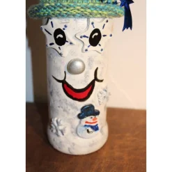 Geldgeschenk Dekofigur STERNENWICHTEL Weihnachtswichtel witzige Upcyclingfigur aus Weinflasche, gestrickte Accessoires