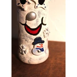 Geldgeschenk Dekofigur STERNENWICHTEL Weihnachtswichtel witzige Upcyclingfigur aus Weinflasche, gestrickte Accessoires