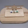 Geldgeschenk Doppeldecker Flugzeug - aus Holz personalisiert
