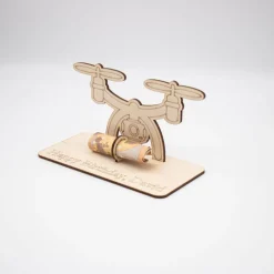 Geldgeschenk Drohne - aus Holz personalisiert