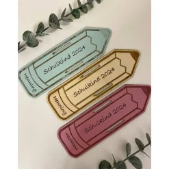 Geldgeschenk, Einschulung, 2024, personalisiert, Holz, Stift, Schulkind, Geschenkkarte, Karte, Schulanfang