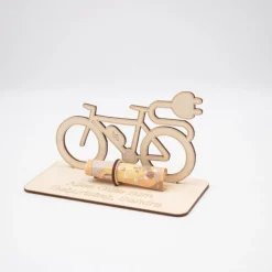 Geldgeschenk Elektrofahrrad - aus Holz personalisiert