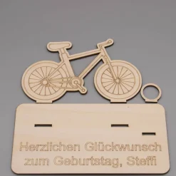 Geldgeschenk Fahrrad - aus Holz personalisiert