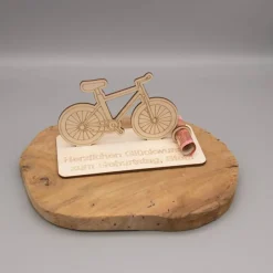 Geldgeschenk Fahrrad - aus Holz personalisiert