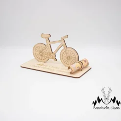 Geldgeschenk Fahrrad - aus Holz personalisiert