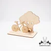 Geldgeschenk Fahrrad mit Baum - aus Holz personalisiert