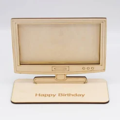 Geldgeschenk Fernseher / Flachbildschirm - aus Holz personalisiert