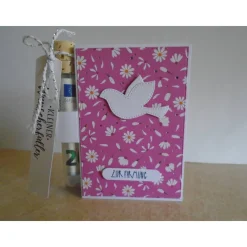 Geldgeschenk Firmung Mädchen  Reagenzglas Geldverpackung Wunscherfüller  Geschenkidee Geschenkverpackung Taube