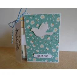 Geldgeschenk Firmung Mädchen Junge Reagenzglas Geldverpackung Wunscherfüller  Geschenkidee