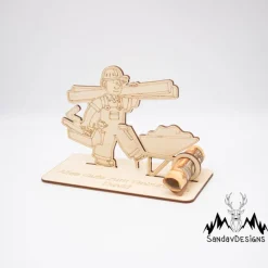 Geldgeschenk für Handwerker 2 - aus Holz personalisiert