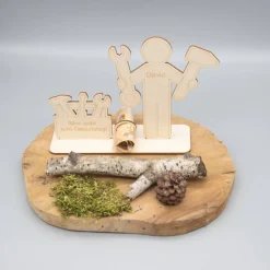 Geldgeschenk für Handwerker 1 - aus Holz personalisiert