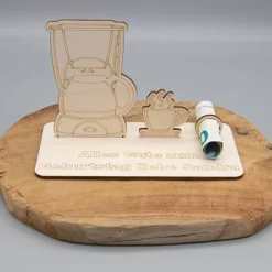 Geldgeschenk für Kaffeeliebhaber - aus Holz personalisiert