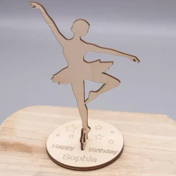 Geldgeschenk für Mädchen - Ballerina - aus Holz personalisiert