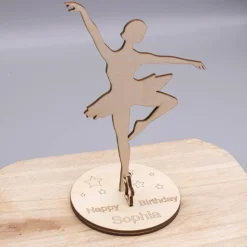 Geldgeschenk für Mädchen - Ballerina - aus Holz personalisiert